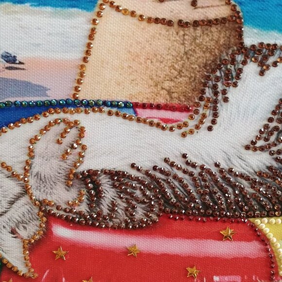 Bejeweled Cats on a Beach Art - Picture 7 of 15